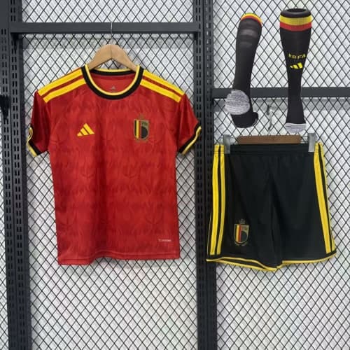 Belgium 2026 World Cup Home Kids Suit & Socks - 木樂服飾