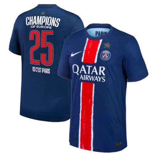 Paris Saint Germain Home UCL Champions Player Jersey 24/25 - 廣西桂平市速配體育用品公司