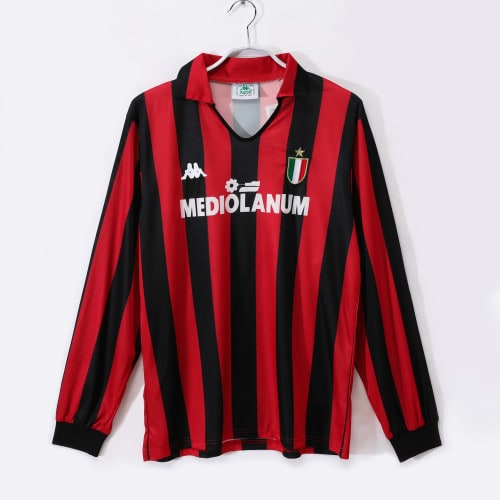 AC Milan Home Long Sleeve Retro Jersey 1988/89 - 廣州天河萬豪體育用品公司