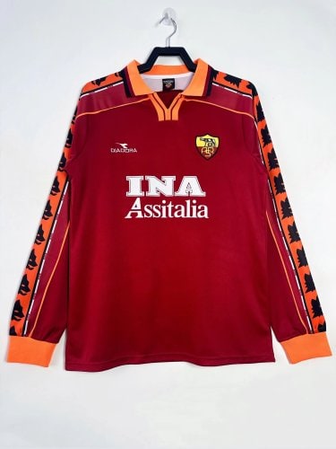 AS Roma Home Long Sleeve Retro Jersey 1998/99 - 廣州天河萬豪體育用品公司