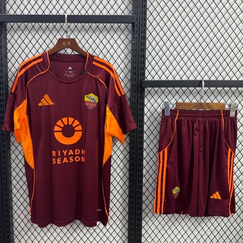 AS Roma Short Sleeve Home Adult Suit 25/26 - 廣州天河萬豪體育用品公司