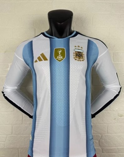 Argentina 2026 World Cup Home Player Long Sleeve Men Jersey - 木樂服飾