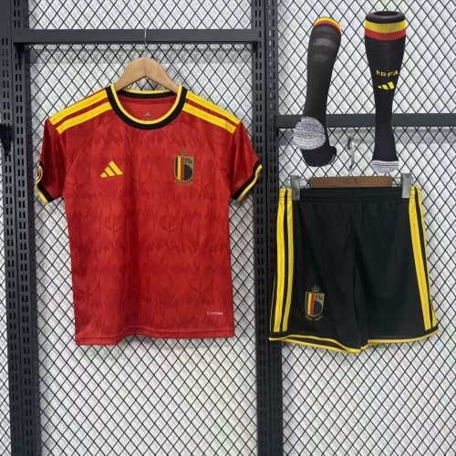 Belgium 2026 World Cup Home Kids Suit & Socks - 木樂服飾