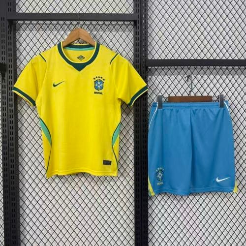 Brazil 2026 World Cup Home Kids Suit - 木樂服飾