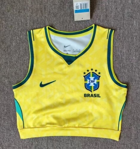 Brazil 2026 World Cup Home Women Vest Jersey - 木樂服飾