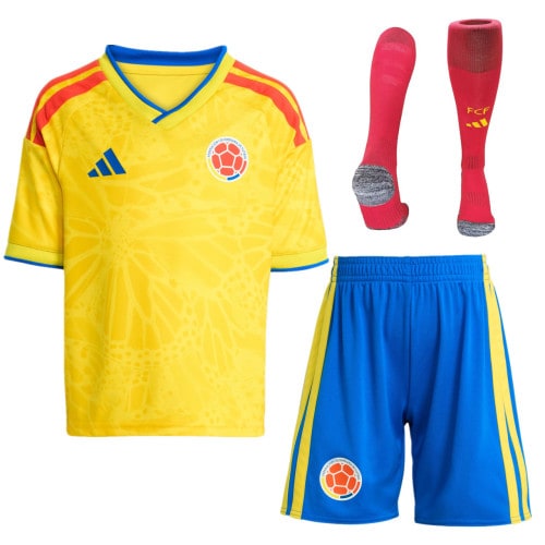 Colombia 2026 World Cup Home Kids Suit & Socks - 木樂服飾