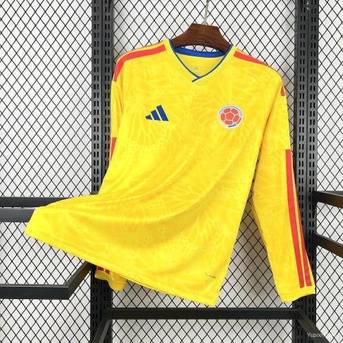 Colombia 2026 World Cup Home Long Sleeve Men Jersey - 木樂服飾