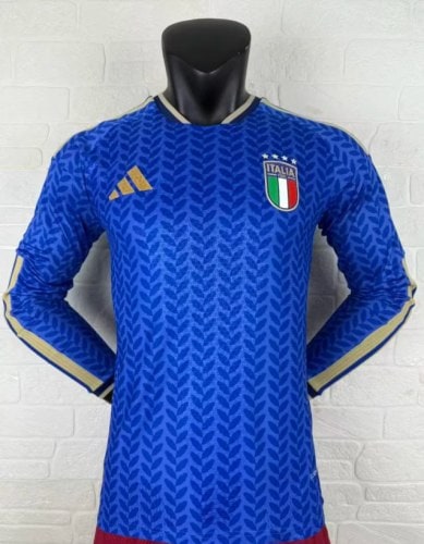 Italy 2026 World Cup Home Player Long Sleeve Men Jersey - 木樂服飾