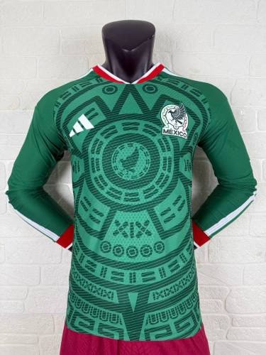 Mexico 2026 World Cup Home Player Long Sleeve Men Jersey - 木樂服飾