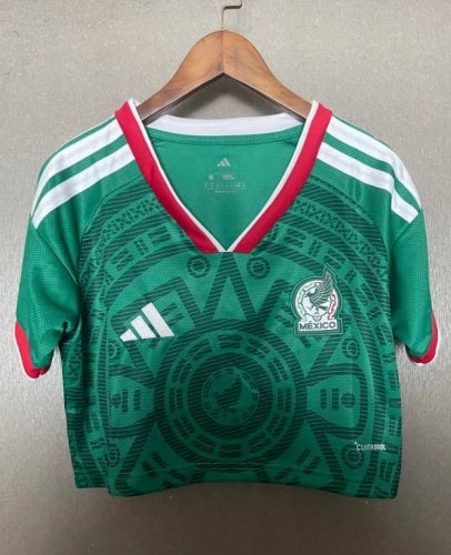 Mexico 2026 World Cup Home Women Cropped Jersey - 木樂服飾