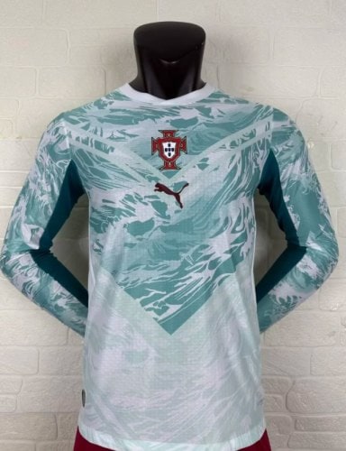 Portugal 2026 World Cup Away Player Version Long Sleeve Men Jersey - 木樂服飾