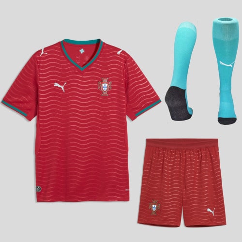 Portugal 2026 World Cup Home Kids Suit & Socks - 木樂服飾