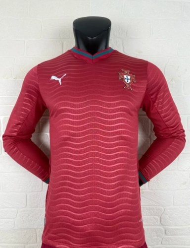 Portugal 2026 World Cup Home Player Version Long Sleeve Men Jersey - 木樂服飾