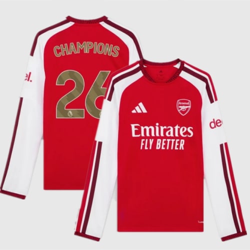 Arsenal Home Champions Man Long Sleeve Jersey 26/27 - 木樂服裝