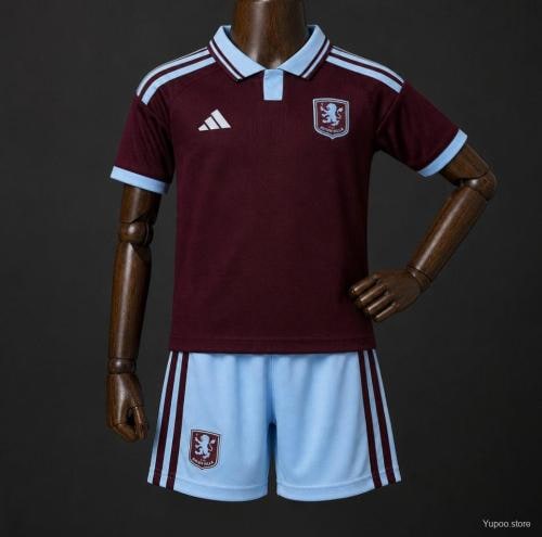 Aston Villa Man Home Kids Suit 26/27 - 木樂服裝