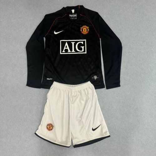 Manchester United Away Retro Long Sleeve Kids Suit 2007/08 - 木樂服裝