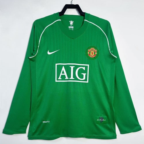 Manchester United Goalkeeper Long Sleeve Retro Jersey 07/08 - 木樂服裝