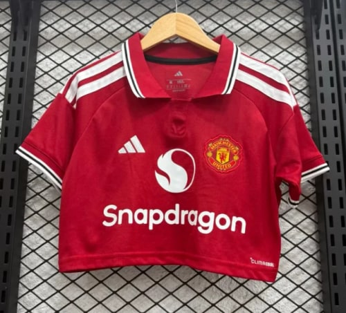 Manchester United Home Woman Cropped Jersey - 木樂服裝