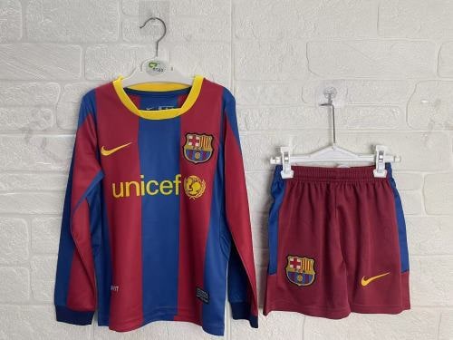 Barcelona Home Retro Long Sleeve Kids Suit 2010/11 - PL體育用品公司