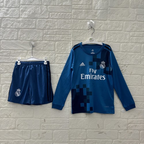 Real Madrid Third Retro Long Sleeve Kids Suit 17/18 - PL體育用品公司